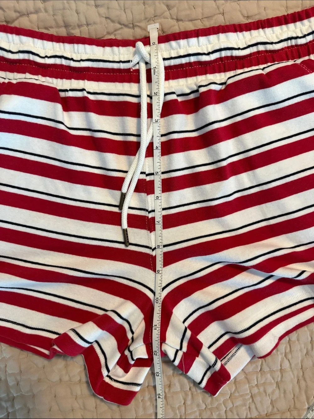 Parke for Target Red & White Striped Women’s Athletic Drawstring Shorts